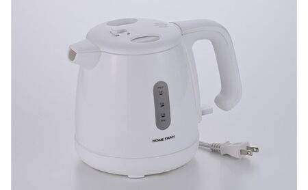 転倒湯漏れ機能付き　電気ケトル0.8L　白　電化製品 キッチン用品  電気ケトル 空だき防止機能 こぼれにくい 卓上