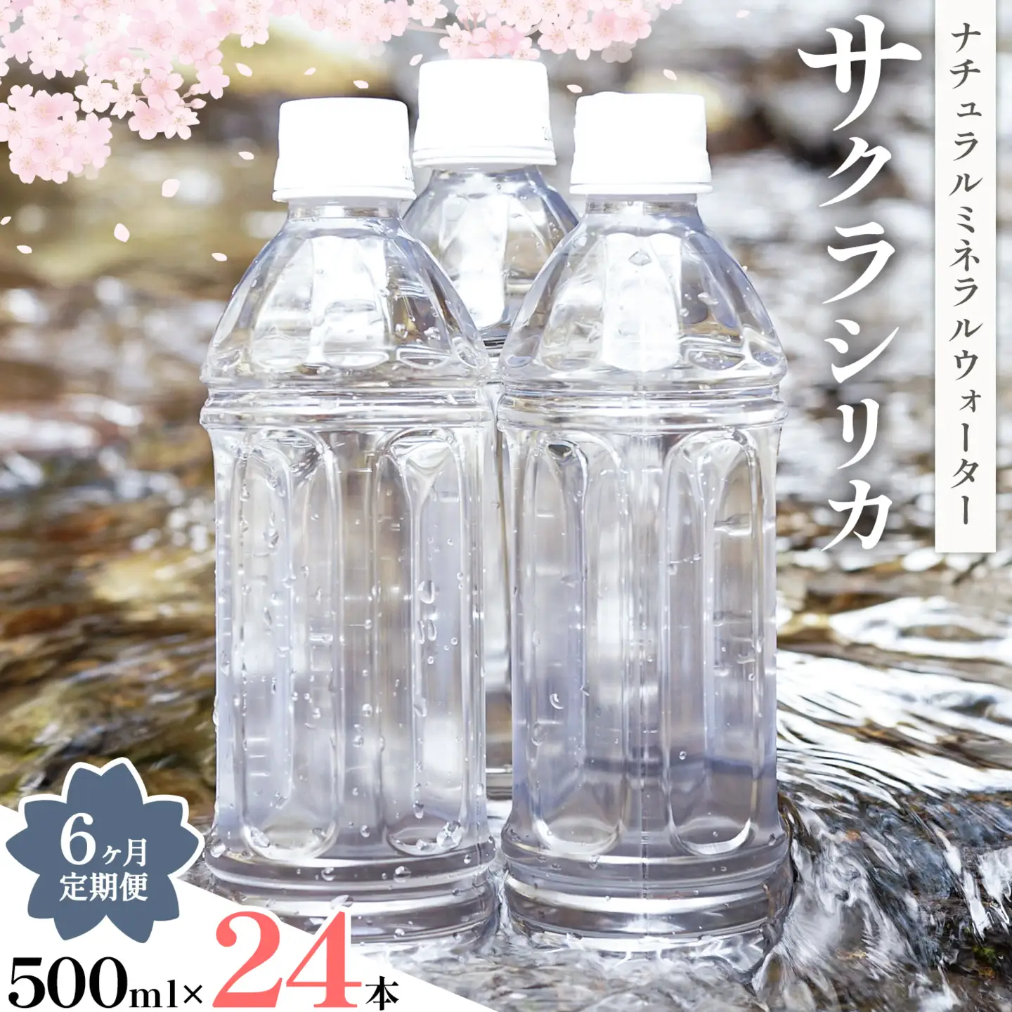 【6ヶ月定期便】天然水 サクラシリカ 500ml × 24本 天然水