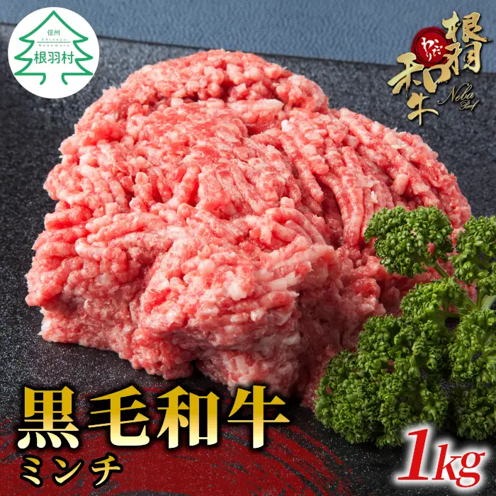 国産黒毛和牛100%！ ハンバーグにおすすめ★ミンチ 1㎏（500ｇ×2）根羽こだわり和牛 キーマカレー ミートソース 料理 