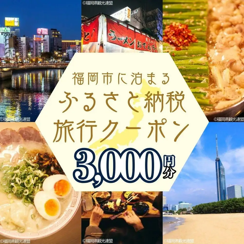 福岡市に泊まる ふるさと納税 旅行クーポン 3,000円分【GOOD TRIP EXPRESS】 | パッケージツアー 有効期限1年 宿泊 チケット 旅行 トラベル 旅行券 ホテル 航空券 飛行機 ダイナミックパッケージ クーポン 福岡県 福岡市 人気 おすすめ 送料無料