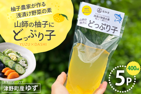 浅漬の素 柚子農家が作る 浅漬け野菜の素 山師の柚子にどっぷり子 5p [は山んば 高知県 津野町 tn39axe860001]