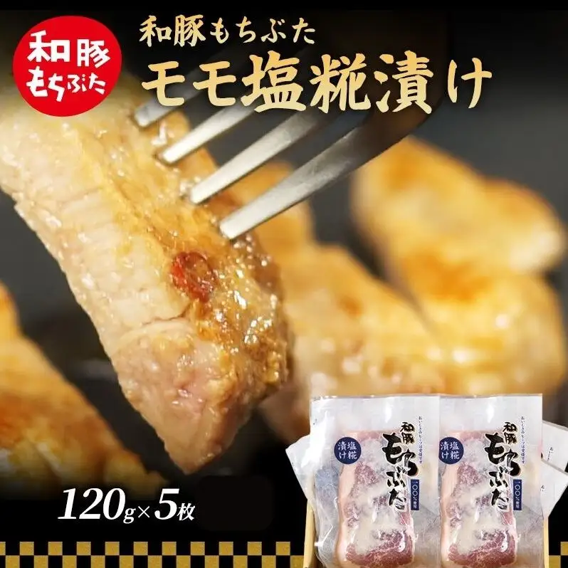 和豚 もちぶた モモ 塩糀漬け 120g × 5枚 豚肉