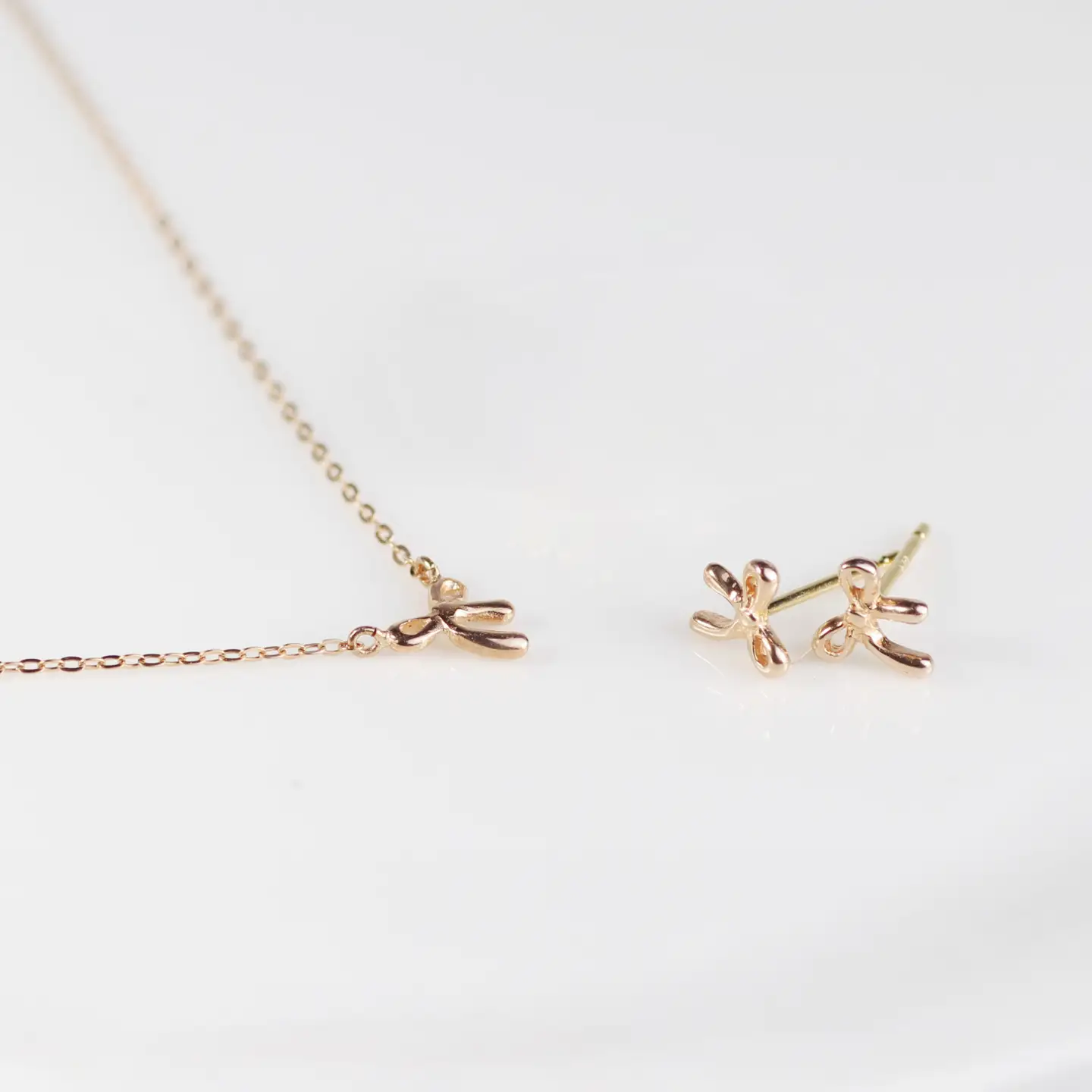10金ピンクゴールド ネックレス＆ピアスセット K10-KN01026-KP01027 [AM309] / 金 ピンクーゴールド ネックレス ピアス セットアクセサリー ギフト プレゼント