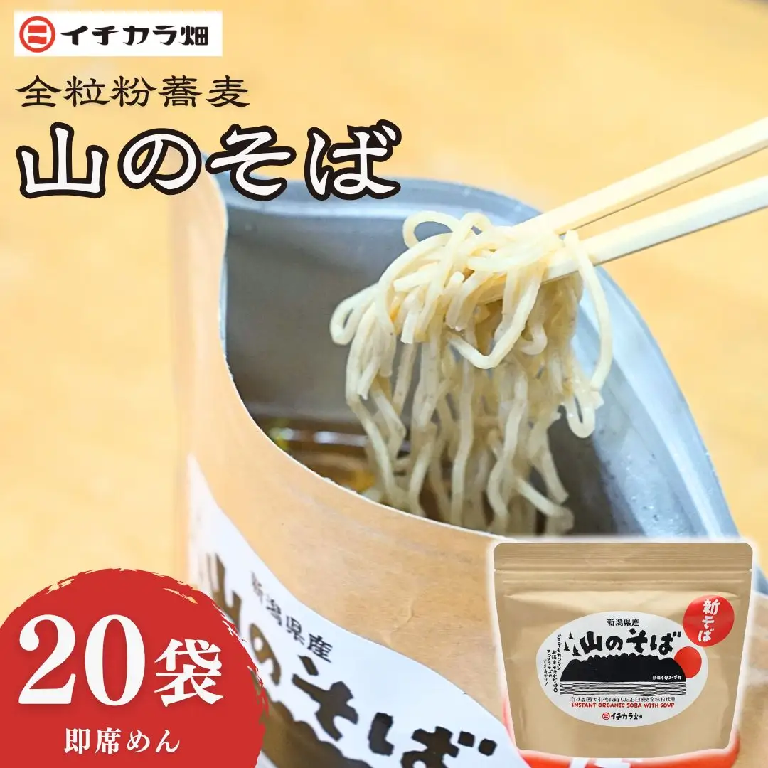 山のそば 20袋 イチカラ畑 |インスタント そば