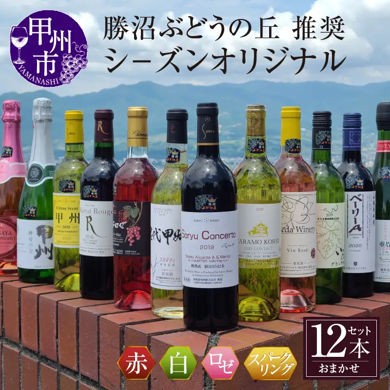 ワイン 勝沼ぶどうの丘推奨ワイン シ－ズンオリジナル12本セット（KBO）G-602