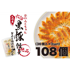 【大阪名物】大阪ふくちぁん黒豚餃子 冷凍生餃子 108個 ［36個入×3セット］