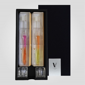 VIGAKU LAB.ギフトセット　グラデーションウォームカラー（スタンド付き） ／ タナベ 歯ブラシ クレンジングブラシ ビガクラボ ハミガキ 大人用 プレゼント ギフト 奈良県 田原本町