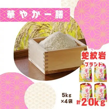 【毎月定期便】蛇紋岩ブランド 華やか一膳 20kg(5kg×4)全12回【4071011】