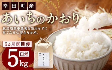 【6カ月定期便】幸せな田んぼのある町のお米｢幸田町｣産 あいちのかおり 白米 5kg ｜ お米 米 白米 精米 ご飯 ごはん 定期便
