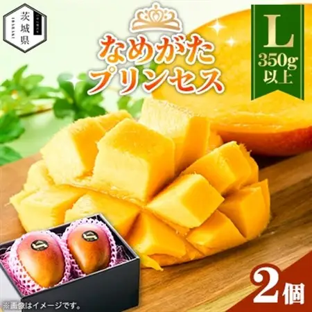 茨城県産 なめがたプリンセスマンゴーL【350g以上】2個【配送不可地域：離島・沖縄県】【1647820】