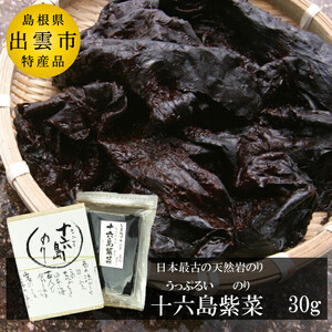 【希少】天然岩のり　十六島海苔（うっぷるいのり）
