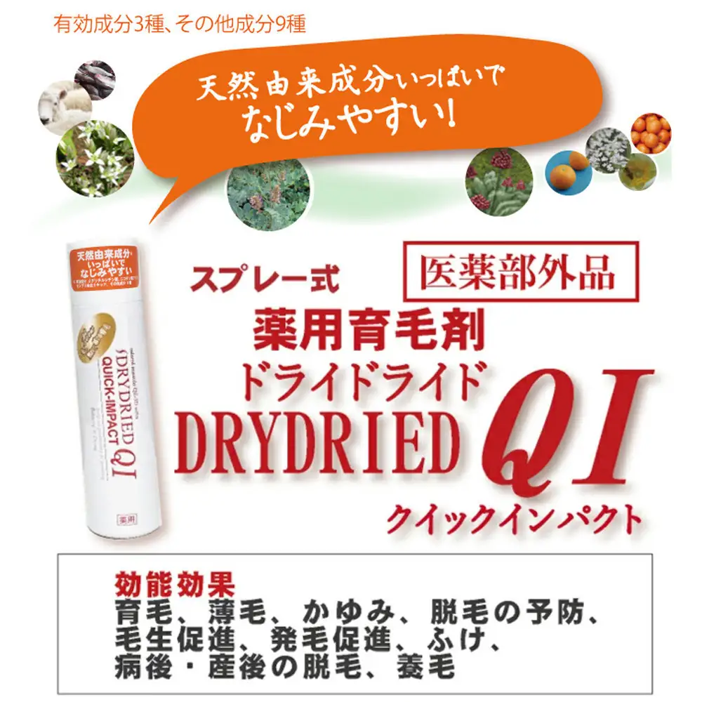 【黒髪向け】医薬部外品 育毛・発毛促進剤 ドライドライド クイックインパクト 120mL