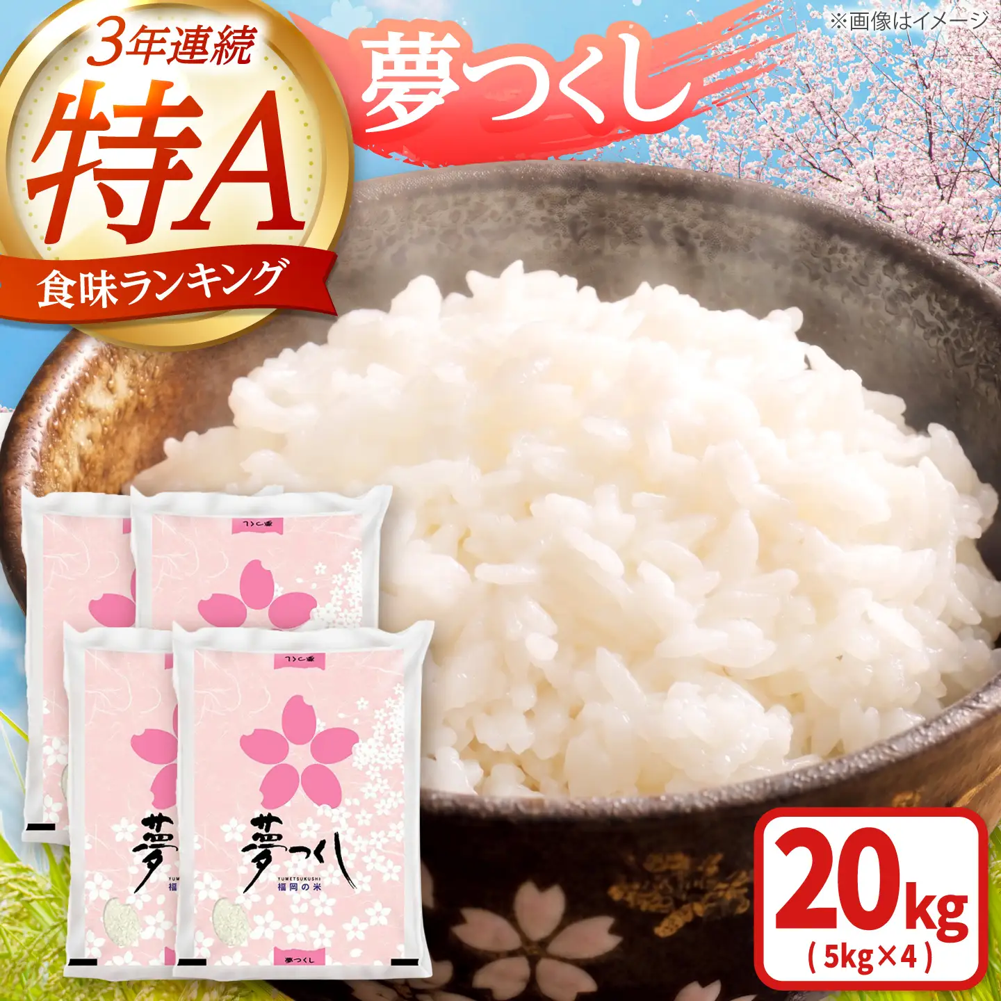夢つくし 白米 20kg [BGAA088] 夢つくし 白米