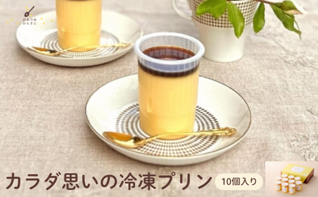 カラダ思いの冷凍プリン 10個 セット【ひみつのひとさじ】