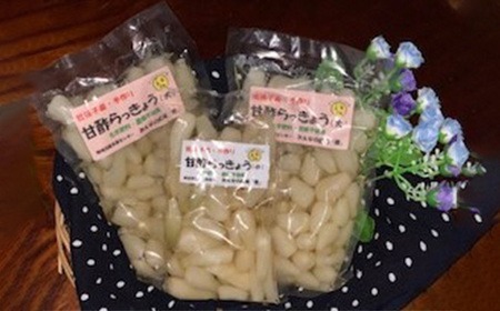 【みんなの広場・風】手作り甘酢らっきょう320g×2袋・160g×1袋セット【福祉施設提供】《30日以内に出荷予定(土日祝除く)》