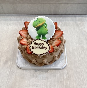 プリントアイシングクッキー 生チョコレートデコレーションケーキ/5号