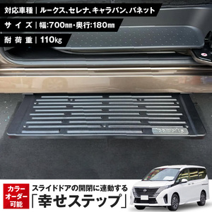 スライドドアの開閉に連動する「幸せステップ」サイズ700K　全自動格納式 補助ステップ［187T02］