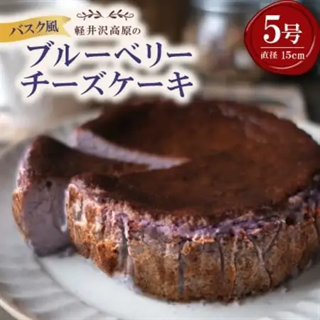 【2026年発送】バスク風軽井沢高原ブルーベリーチーズケーキ(5号サイズ)【配送不可地域：離島】【1649331】