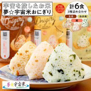 夢☆宇宙米おにぎり 3種類詰め合わせ（6食）【8月上旬より順次発送開始】