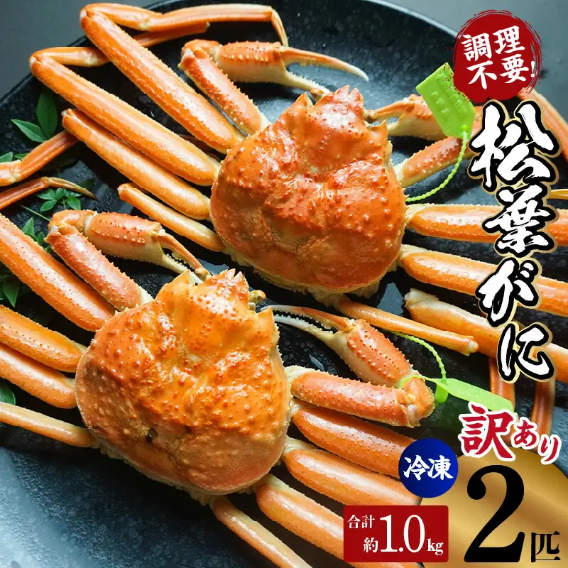 カニ 【訳あり】 釜茹で 松葉がに タグ付き 500g×2匹【令和8年11月中旬以降発送予定】かに 07-137