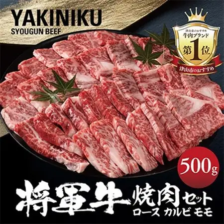 【将軍牛】特選焼肉セット ロース カルビ もも 3種類 500g【配送不可地域：離島・北海道・沖縄県】【1652110】