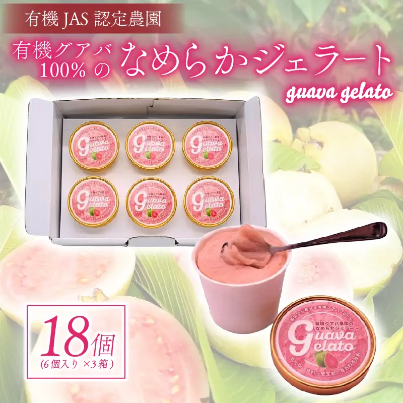 有機グアバ農園のなめらかジェラート 計18個 アイス ジェラート