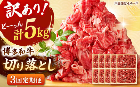 【全3回定期便】【訳あり】博多和牛 切り落とし 5kg(500g×10p） 桂川町/株式会社 MEAT PLUS [ADAQ129] 切り落とし肉 牛肉 国産 小分け 大容量