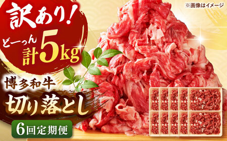 【全6回定期便】【訳あり】博多和牛 切り落とし 5kg(500g×10p） 桂川町/株式会社 MEAT PLUS [ADAQ130] 切り落とし肉 牛肉 国産 小分け 大容量