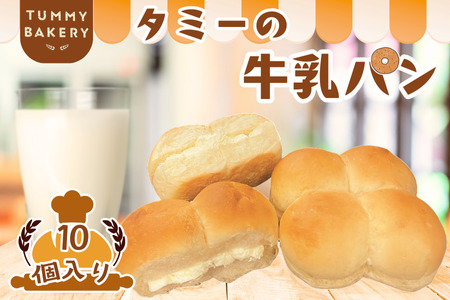 北八ヶ岳山麓の美味しい水と国産小麦で作る、信州ご当地パン『タミーの牛乳パン』10個セット［TB-103］