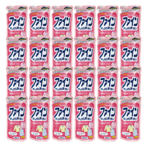[生活応援] 衣料用液体洗剤ファイン詰替２４個セット   日用品  洗浄 襟 袖 服 消耗品 シミ 黄ばみ 綺麗 詰替 フレグランス  まとめ買い 白い  新生活 衣類用洗剤 エコ 岐阜県 本巣市