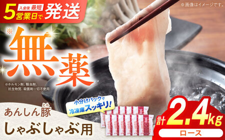ロースしゃぶしゃぶ用 2.4kg（200g×12）豚肉 白川町 / 藤井ファーム[AWAF059]