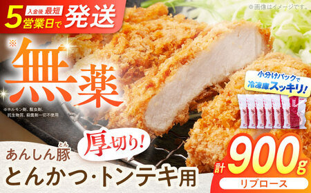 リブロース とんかつ用豚肉 計900g 藤井ファーム[AWAF067] リブロース