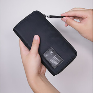 「千菱」 ラウンド長財布 / MA-1/ブラック F022