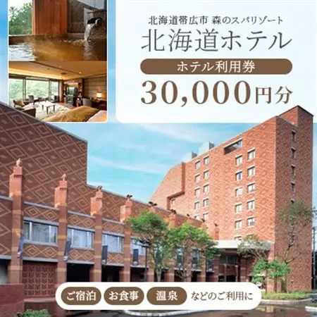 【北海道ホテル】ご宿泊・お食事・温泉などに利用可能!ホテル利用券30,000円分【1371567】