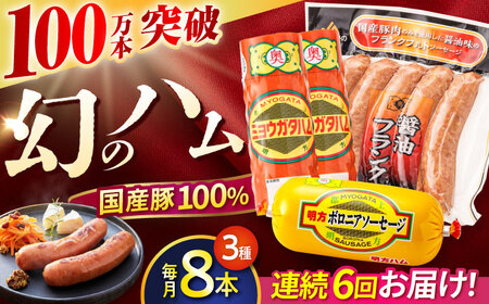 【6回定期便】明方ハム詰め合わせ Bセット[AVBA007]ソーセージ 定期
