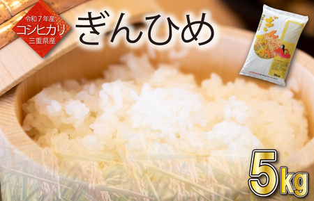 米 三重県産 コシヒカリ ぎんひめ  5kg×1袋