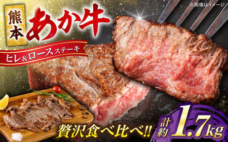 熊本あか牛 ヒレステーキ約750g ロースステーキ約1kg 計約1.75kg牛肉[AYCB049]