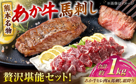 熊本の贅沢 あか牛ヒレ肉約600g 霜降り馬刺し約400g ヒレ 馬刺し[AYCB073]