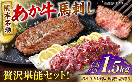 熊本の贅沢 あか牛ヒレ肉約900g 霜降り馬刺し約600g ヒレ 馬刺し[AYCB074]