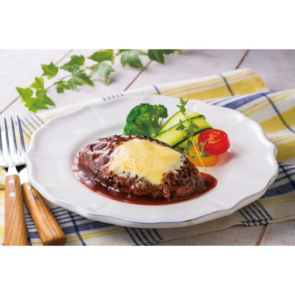 鎌倉だよりハンバーグ（チーズ・まいたけ）セット