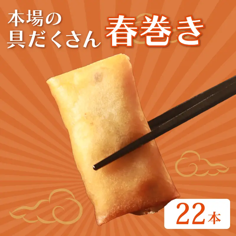 【 具材たっぷり 】 春巻 22本 冷凍 春巻き