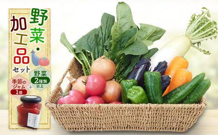 野菜・加工品セット 野菜2種類以上＋季節のジャム1個 野菜 季節の野菜 セット 産地直送 新鮮 野菜農家 季節 詰め合わせ 産直 国産 お楽しみ おまかせセット 千葉市