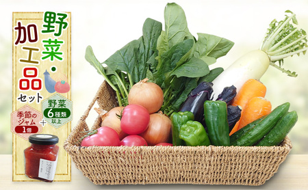 野菜・加工品セット 野菜6種類以上＋季節のジャム1個 野菜 季節の野菜 セット 産地直送 新鮮 野菜農家 季節 詰め合わせ 産直 国産 お楽しみ おまかせセット 千葉市