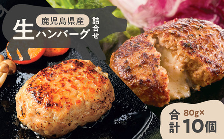 鹿児島県産 黒豚 生ハンバーグ 詰合せ K356-005 肉 豚肉 惣菜 総菜 冷凍