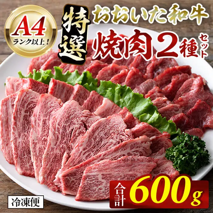 おおいた和牛 A4ランク以上！ 特選 焼肉セット (合計600g・赤身300g+カルビ300g)  国産 牛肉 肉 セット 詰め合わせ 低温熟成 和牛 カルビ 焼き肉 冷凍  【opah023】【ネクサ】