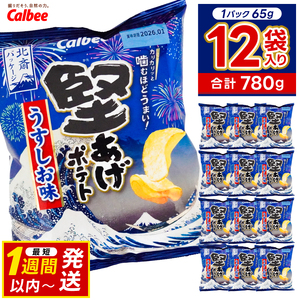 ポテトチップス 堅あげポテト うすしお味 カルビー 65g×12袋 (BG030