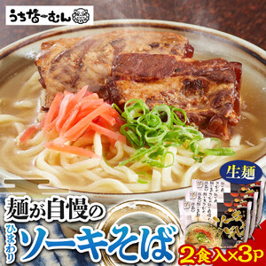 【ふるさと納税】ひまわり ソーキそば 2食 袋入 3P | 沖縄そば 人気