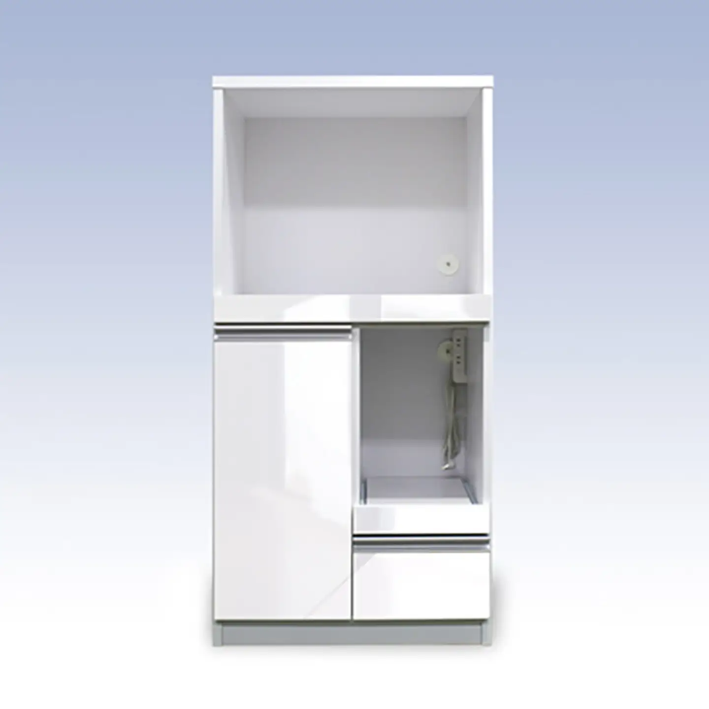 60レンジ台 クオーネ（白）【諸富家具】：C103-010