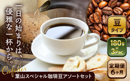 【全6回定期便】 【コーヒー豆】葉山スペシャル珈琲豆アソートセット 3パック入り コーヒー豆 珈琲豆 コーヒー【Cafetier】[ASAD017]