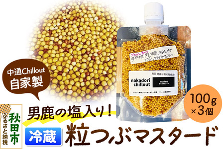 マスタード 男鹿の塩！ 自家製 粒つぶマスタード（3個セット） 秋田県 秋田市